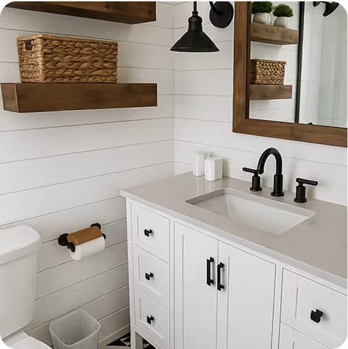 a white design bathroom